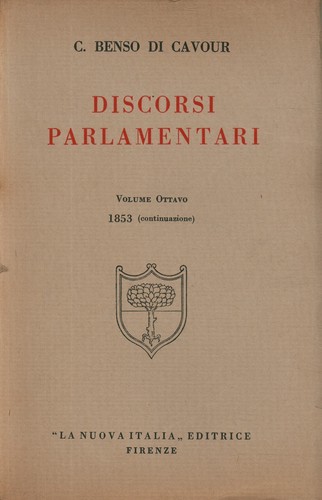 Discorsi parlamentari 1853 - parlamentari.,