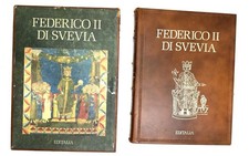 EDITALIA FEDERICO DI SVEVIA II LIBRO DA COLLEZIONE IN CUOIO PREGIATO TITOLI  ORO