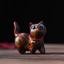 Statua gatto gatto in legno