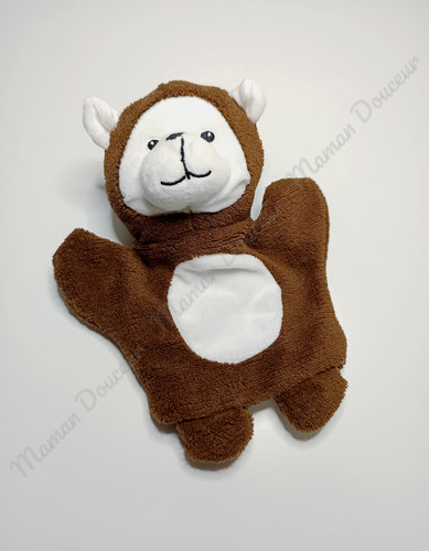 Doudou plat marionnette singe - plat/marionnette,