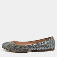 Ballerine Miu argento glitter