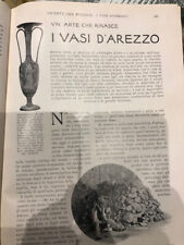Articolo di stampa originale d'epoca 1923 I Vasi di Arezzo Foto 10 pagine