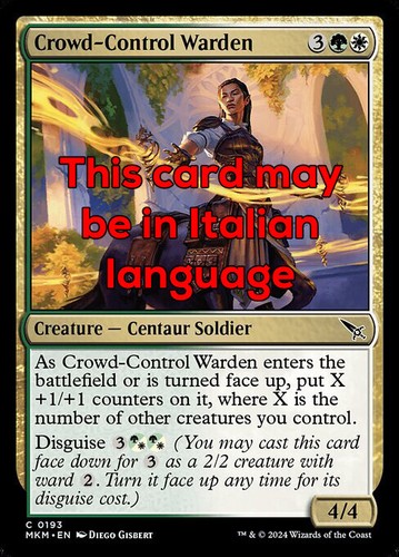 Mtg crowd control warden foil - mtg, crowd-control