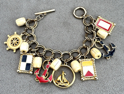 Bracciale charm vela nautica - bracciale,