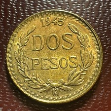 1945 Messico Dos Pesos .900