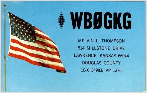 1987 american flags qsl - 1987,
