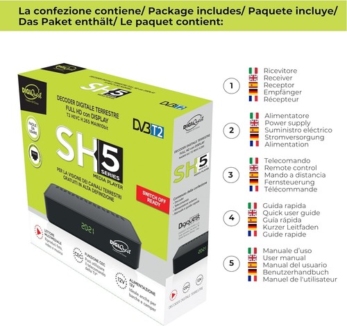 Digiquest sh5 receptor - tdt, hd