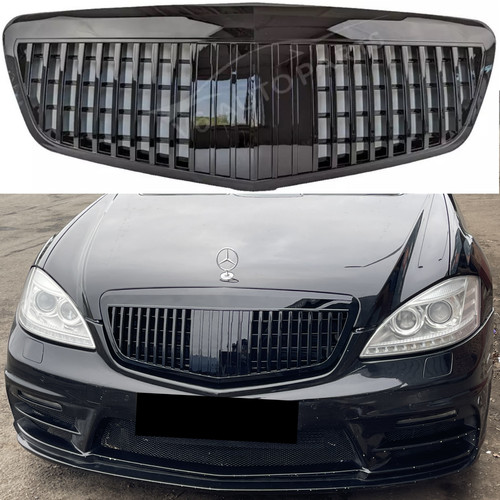 Glossy black maybach grill - black,