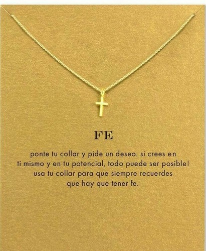 Collana fede piccola croce - fede, oro