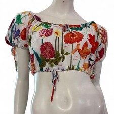 MOSCHINO JEANS Top crop bianco