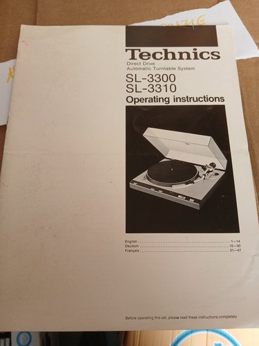 Technics 3300 3310 manuale - technics,