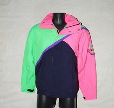 FILA SNOWBEACH Giacca da sci termica multicolore uomo vintage anni 80, taglia M, 44IT,34GB