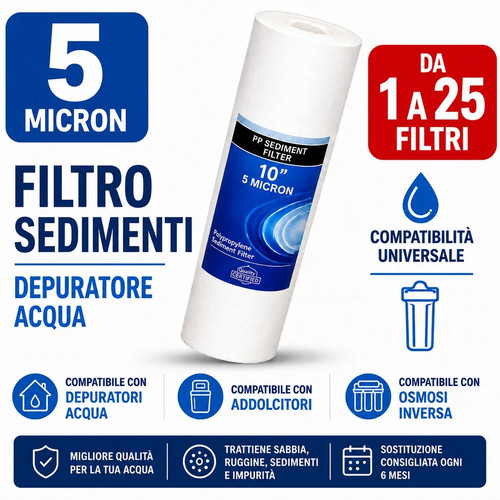 Filtro sedimenti micron - pp,