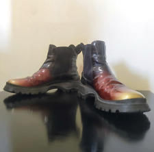 Prada Boots Women 39 EU Y2K Multicolored Patent Leather Chelsea Boots 3T0836