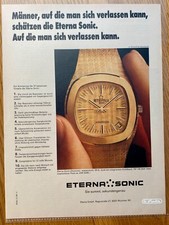 Eterna Sonic Summt Esatto Secondi 1973 Vintage Watch Ad Pubblicità Pubblicità