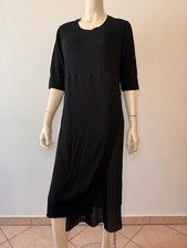 Marina Rinaldi? By MAX MARA Abito Lana Women's Black Knitted Wool Dress M Size