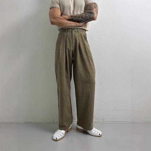 Linen suit pants - linen, a