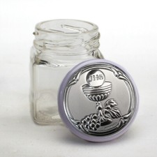 32113 Bomboniere Barattolo Vetro Icona Calice Comunione Portaconfetti Confettata