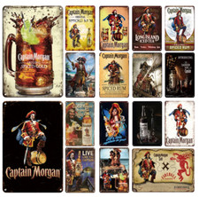 Targa latta metallo 20x30 Captain Morgan Havana Club Bacardi casa bar pub