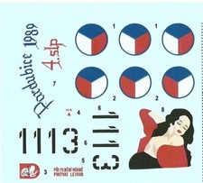 MIG 21MF 21 MF FORZA AEREA CECOSLOVACCA 1/48 DECALS DA KIT EDUARD - mm 69x62 ca.