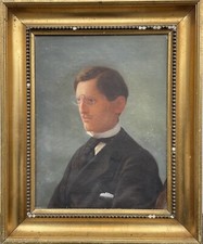 Antico Dipinto a Olio Ritratto