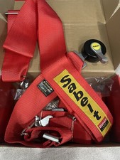 2 Cinture di sicurezza  4 punti SABELT ROSSA omologata FIA 2028 ufficiali Coppia