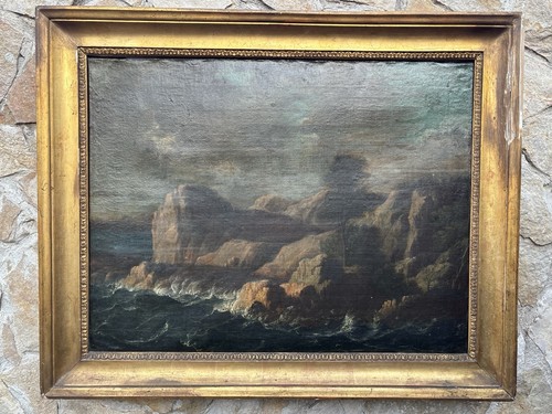 Quadro antico scogliera - quadro,