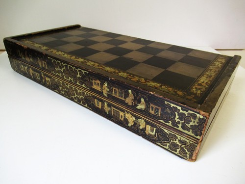 Antica scacchiera chinoiserie - scacchiera,