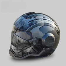 Casco moto Iron Man arte