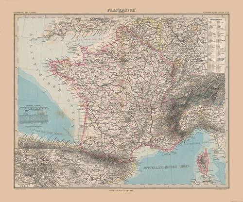 Mappa storica francia - mappa,