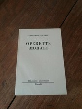 Giacomo Leopardi Operette morali Rizzoli Bur 011125