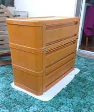 Scarpiera Kartell Anni 70 Olaf Von Bohn Design Gialla 3 Moduli Modernariato