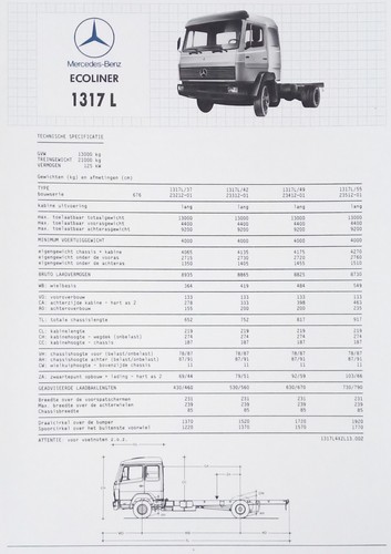 Camion mercedes benz 1317 - mercedes-benz, l