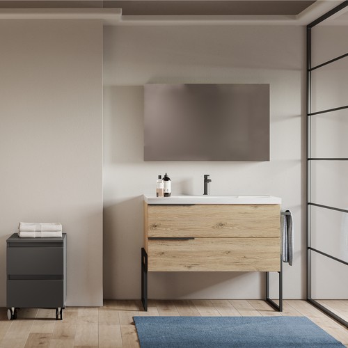 Mobile bagno terra 100 cm - mobile,