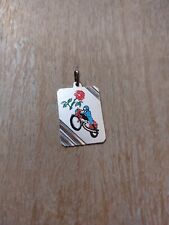 Ciondolo Medaglia Moto Motocicletta In Argento 800