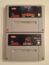 BUNDLE SUPER NINTENDO SNES CARTUCHO CARTRIDGE CARTUCCIA MORTAL KOMBAT 2 - 3