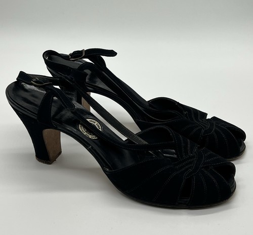 Sandali slingback scamosciati