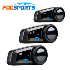 3X Interfono Moto Auricolare Bluetooth FX6 Casco Citofono 6 Driver 1000M FM