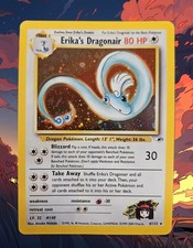 Pokemon Erika's Dragonair 4/132 Gym Heroes - HOLO SWIRL- Eng- Vintage- NEAR MINT