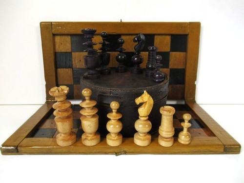 Antico set scacchi - set, modello