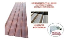 LAMIERA GRECATA FT 540 ROSSO COPPO ANTICHIZZATO CON FELTRO - COPERTURA 1010 MM