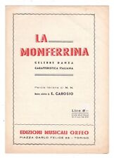 Spartito LA MONFERRINA - Giuseppe Bonino Carosio Orfeo Torino