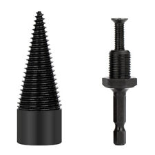 Trapano per legna da ardere 32 mm gambo esagonale spaccalegna vite spaccalegna avvitatore a cono nuovo