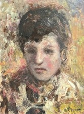 Eugenio Viti (Napoli 1881/1952) Ritratto maschile [Dipinto ad olio, con cornice]