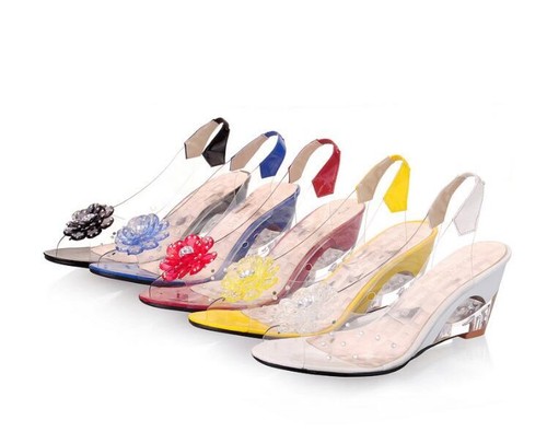 Sandali donna chic trasparenti