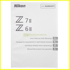 Nikon Z6 II and Z7 II Digital Camera operating manual User guide english Ru Pl E