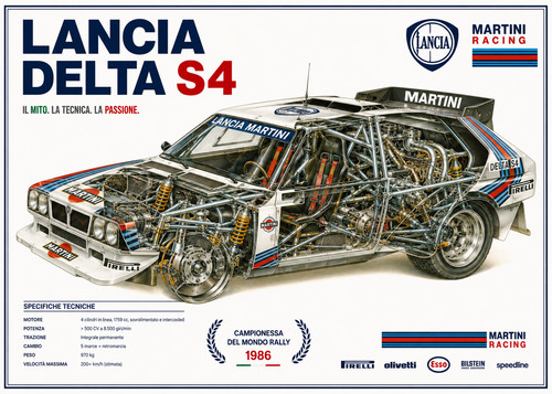 Lancia delta poster - s, 4 