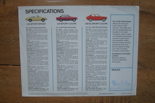 Scheda tecnica fiat - scheda,