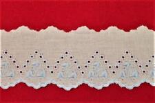 Pizzo merletto San Gallo in cotone balza unica 5cm sangallo 2491 passamaneria