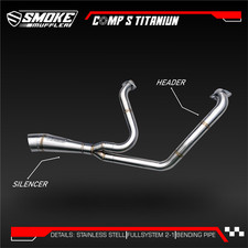 Impianto completo di scarico 2-1 adatto per Harley Davidson Softail Fat Boy 8...